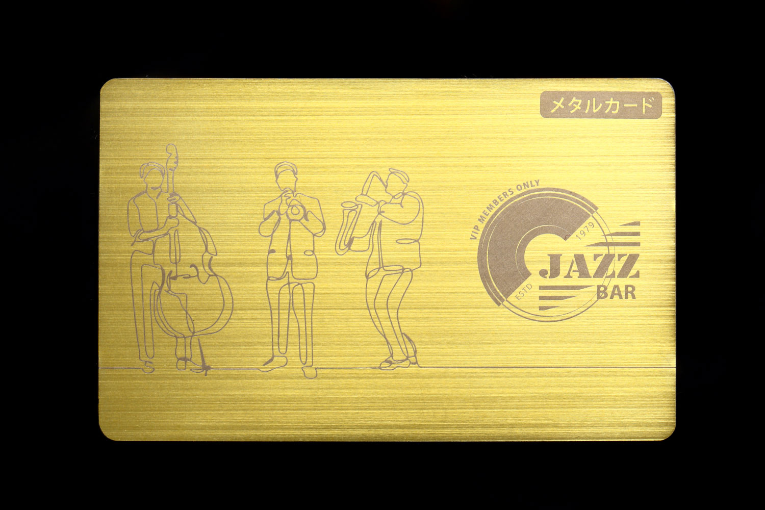 NFCメタルカードのバリエーション ゴールドコーティング 